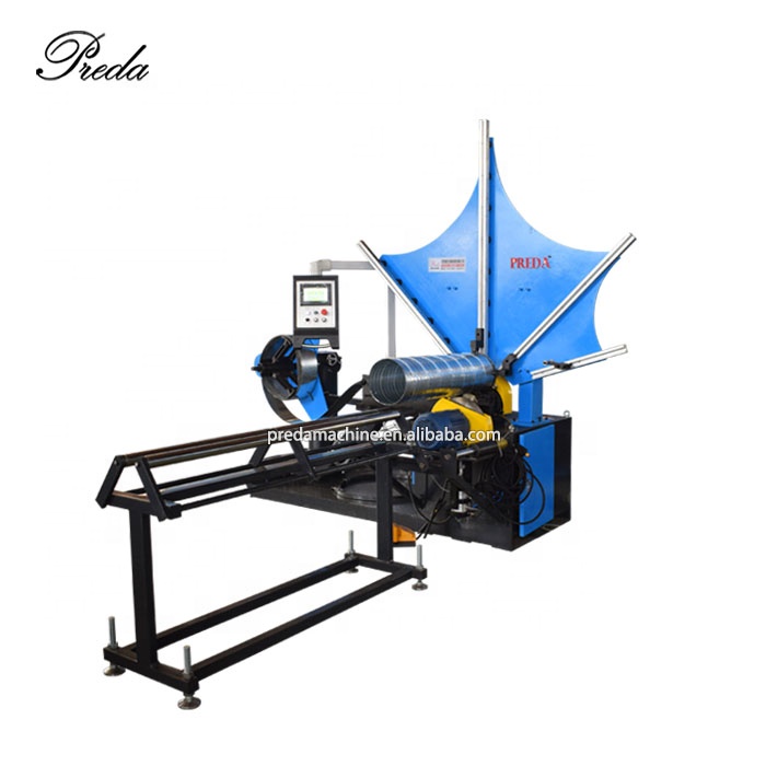 Flexible mold heads spiral pipe making machine